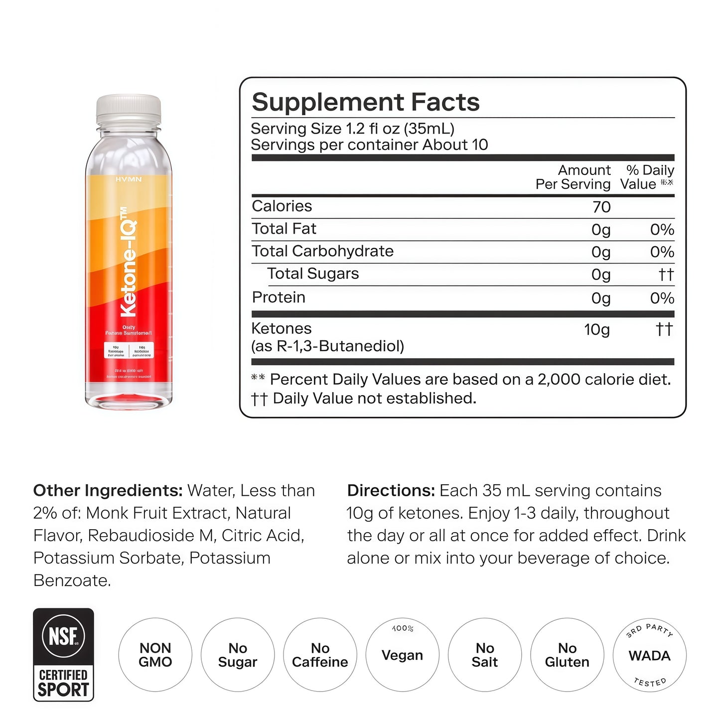 Exogenous Ketone Supplement Drink – 30 Servings with 10 g Ketones per Serving